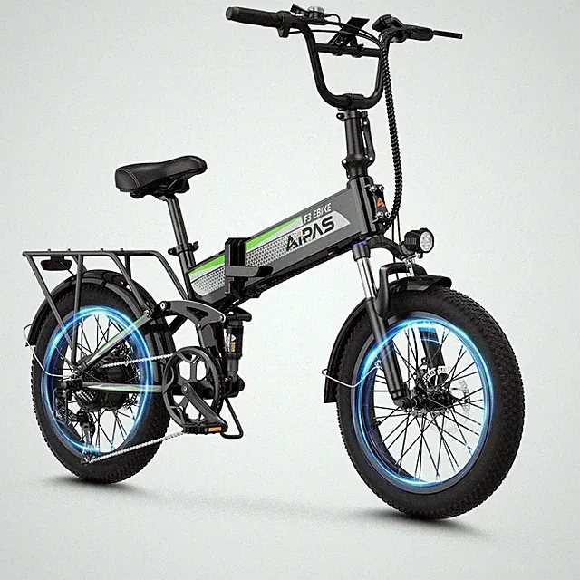 1500W E-Folding Bike 20" Fat Tire Electric Bike 48V Powerful Ebike For Adults