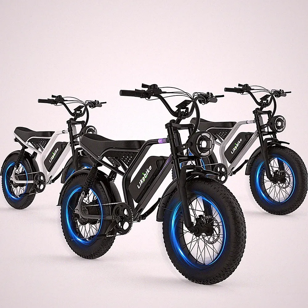Likebike 20"1500W 32Mph Electric Bike Mountain Bicycle Fat Tire Ebike for Adults